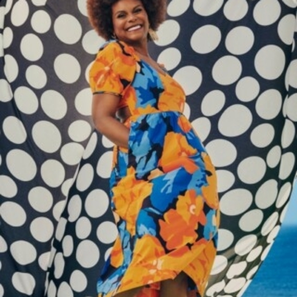 Women's Floral Print Dress- Tabitha Brown for Target Orange Size 14 Nwt